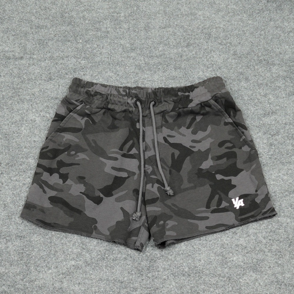 YoungLA Shorts Mens Medium Gray Camo Athletic Gym French Terry YLA2714